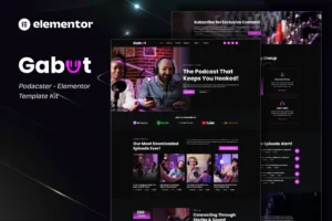 Gabut   Podcaster Elementor Template Kit 