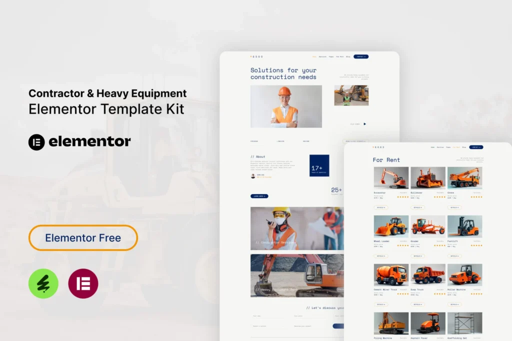 Goso   Contractor & Heavy Equipment Elementor Template Kit