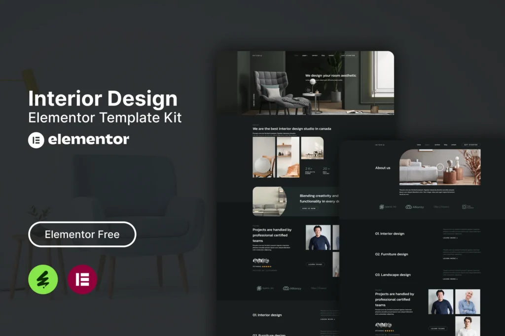 Interia   Interior Design Elementor Template Kit