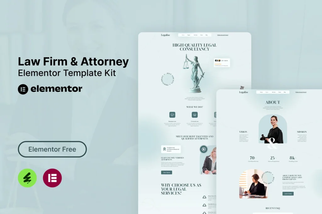 Legalize   Law Firm & Attorney Elementor Template Kit