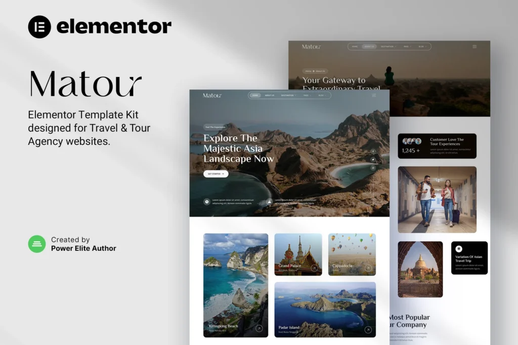 Matour – Tour & Travel Agency Elementor Template Kit 