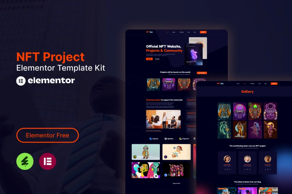 Nftku   Nft Project Elementor Template Kit