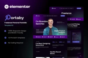 Portaby   Freelancer Personal Portofolio Elementor Template Kit 