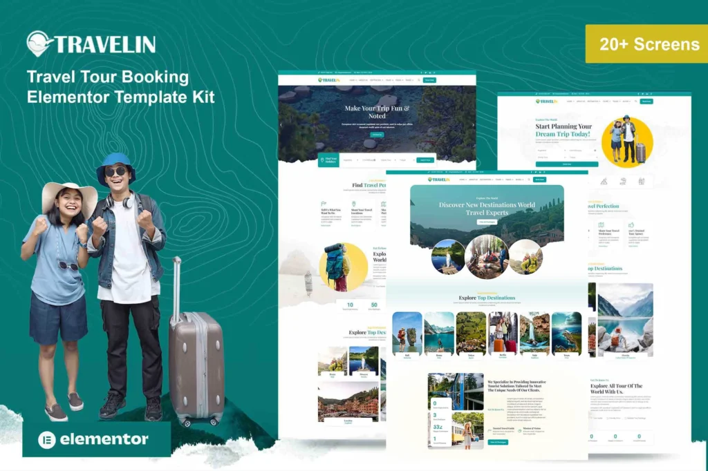 Travelin   Travel Tour Booking Elementor Pro Template Kit 