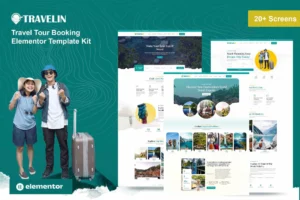 Travelin   Travel Tour Booking Elementor Pro Template Kit 