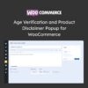 Age Verification and Product Disclaimer Popup for WooCommerce